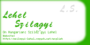 lehel szilagyi business card